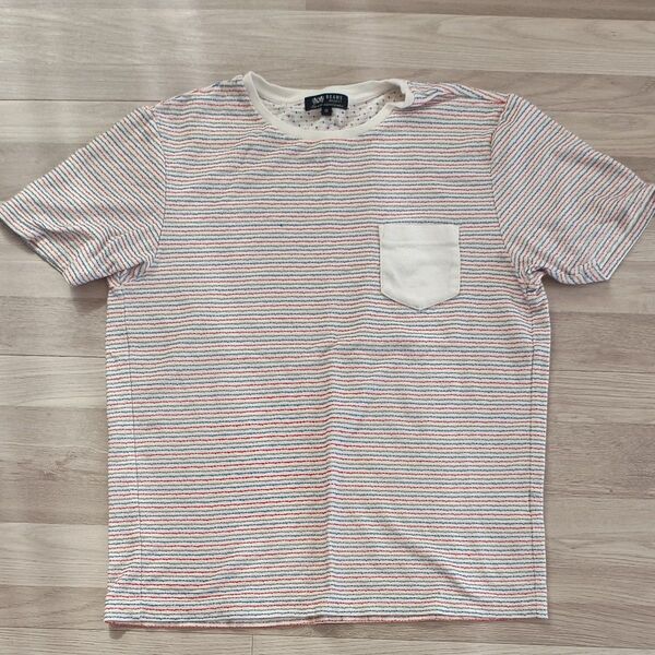 BEAMS ボーダー柄Tシャツ マルチカラー M