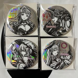 勝利の女神NIKKE ニケ TSUTAYA SHOP 墨絵 ホロ缶バッジ 4種セット