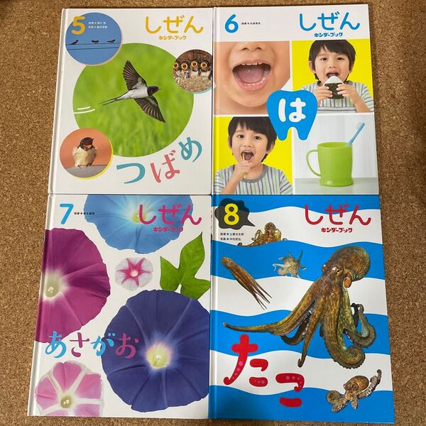 しぜん キンダーブック 5〜8月号 4冊セット