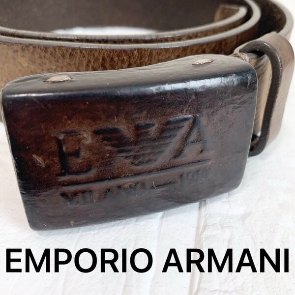 EMPORIO ARMANI エンポリオアルマーニ ベルト ダークブラウン