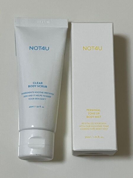 NOT4U ボディミストアイボリーL 化粧水 30mlクリアボディスクラブ 45ml