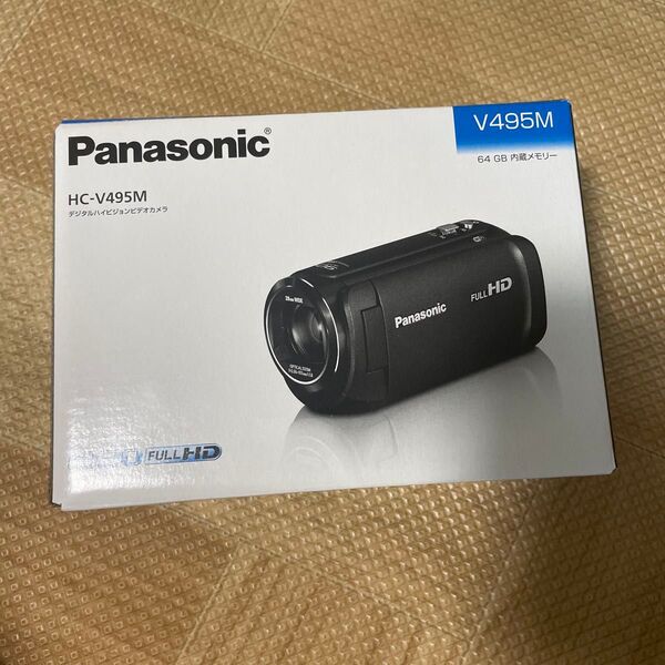Panasonic デジタルハイビジョンビデオカメラ HC-V495M-KJ 展示型番 ブラック 小型軽量 90倍ズーム