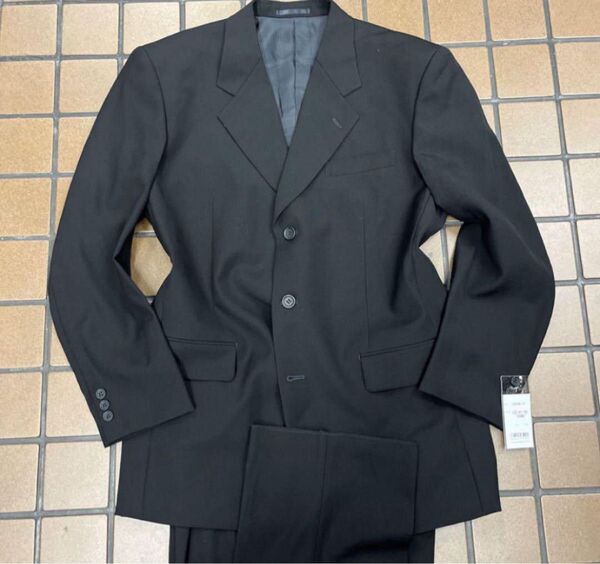 新品☆未使用【サイズAB6 L相当★ビジネススーツ】3Bシングルスーツ メンズスーツ 背抜き 2タック ゆったり 礼服 喪服◎