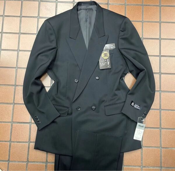 新品 定価59,800円 サイズA7 XL☆4Bダブルスーツ メンズスーツ ブラックフォーマル 礼服 背抜き 冠婚葬祭 喪服