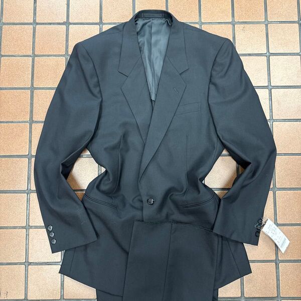 新品【サイズY7 XL★フォーマルスーツ】1Bシングル メンズスーツ ブラックフォーマル 礼服 喪服 ノータック 冠婚葬祭