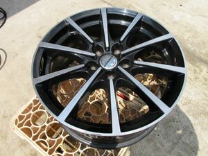 ② 美品 BORBET 17×8J PCD112 ET+48 ハブ径66.6 ボーベット ボルベット 1本 ブラック/ポリッシュ ベンツ アウディ VW AUDI