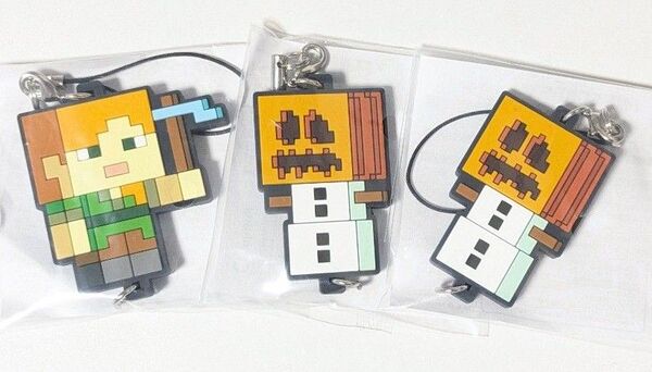 マインクラフト フリューくじ つながるラバーストラップ アレックス スノーゴーレム
