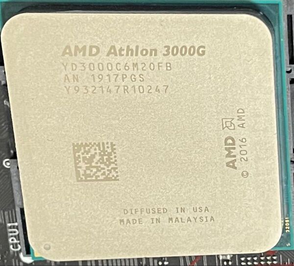 AMD Athlon 3000G / CPU / 動作品 / 中古 / 本体のみ