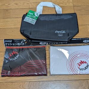 コカコーラ クッションポーチ2枚&クーラーバック1枚
