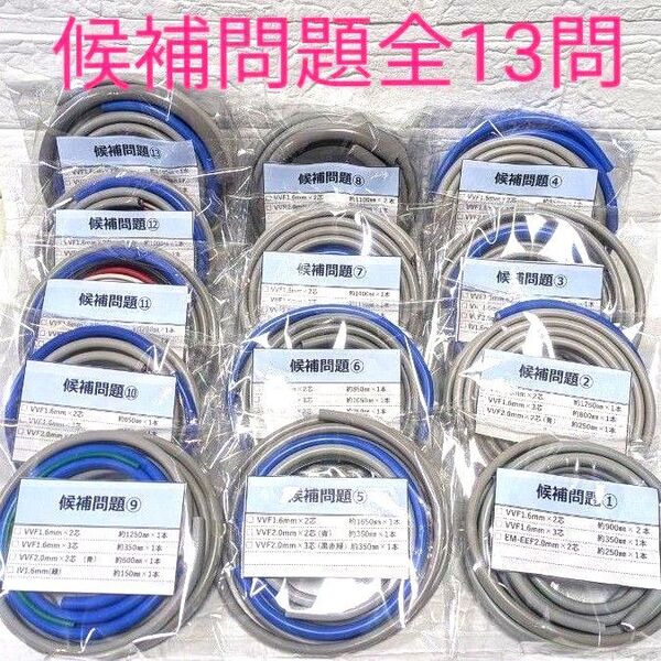 2025年版 第二種電気工事士技能試験 候補問題全13問 切り分けセット