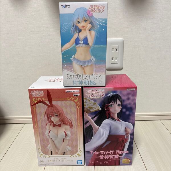 甘神さんちの縁結び フィギュア 甘神朝姫 甘神夕奈 甘神夜重 3点セット 新品未開封 フリュー バンプレスト タイトー