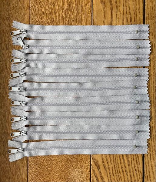 20cm 9本セット YKKファスナー グレー ハンドメイド 手芸材料