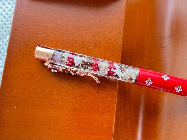 326 ハーバリウムボールペン ハンドメイド 可愛いお花クリップ