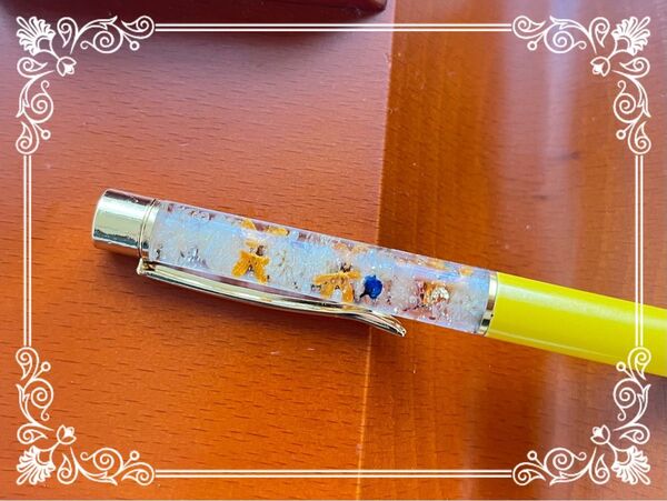 317 ハーバリウムボールペン ハンドメイド 金木犀