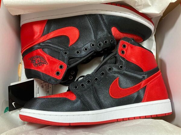 新品未使用 Nike WMNS Air Jordan 1 Retro High OG Satin Bred 28cm