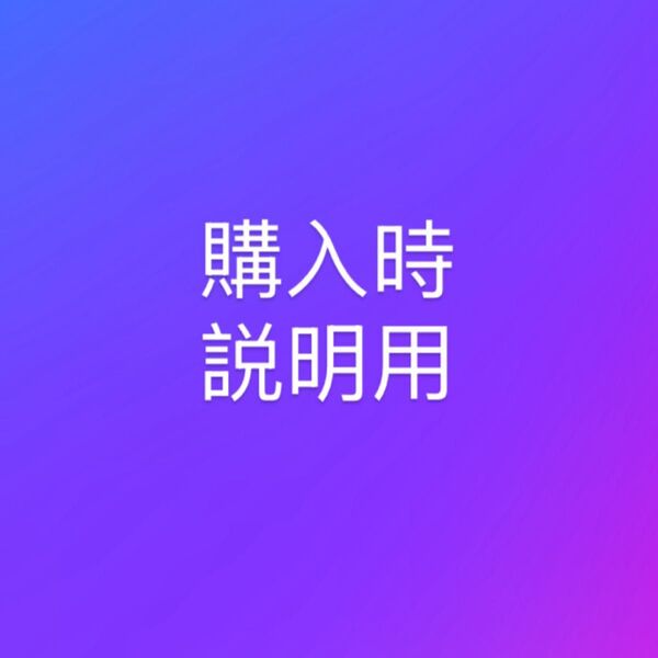 購入時の説明用になります。購入不可