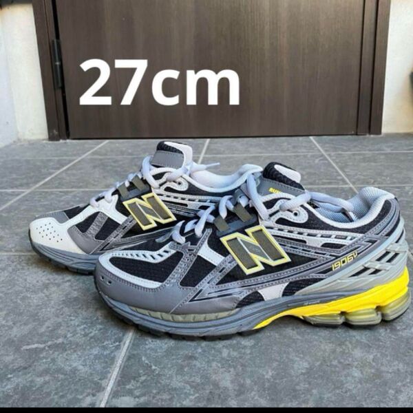 美品 ニューバランス 1906 NA グレー イエロー スニーカー メンズ 27 New BALANCE ローカット M1906