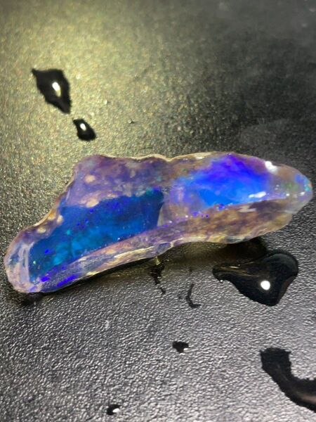30ct エチオピア オパール 青 透明 ブルー 原石 鉱石 標本