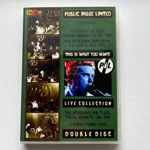 PUBLIC IMAGE LIMITED (PiL)LIVE COLLECTION 2枚組DVD