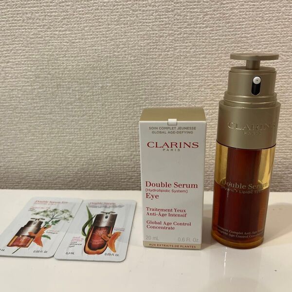 【未開封】CLARINS クラランス ダブル セラム アイ 20mL 、ダブルセーラム サンプル2つ