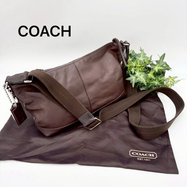 【美品】COACH コーチ トンプソン ショルダーバッグ レザー クロスボディ 斜め掛け ロゴ型押し 70312 保存袋付き