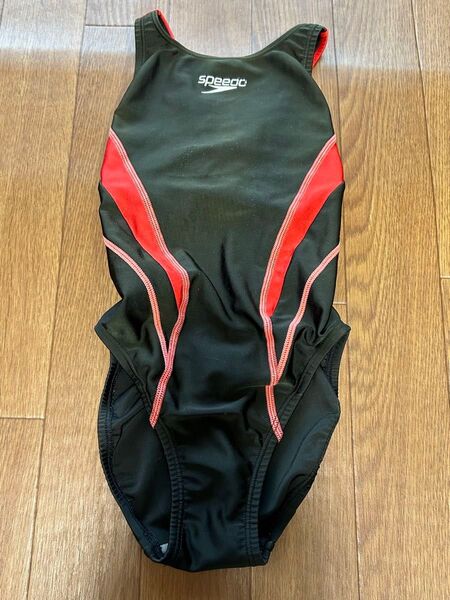 speedo 競泳水着 FINA承認 140 ブラック×レッド