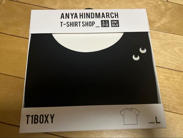 新品 ユニクロ×アニヤハインドマーチ T1BOXY T1ボクシー ブラック Lサイズ