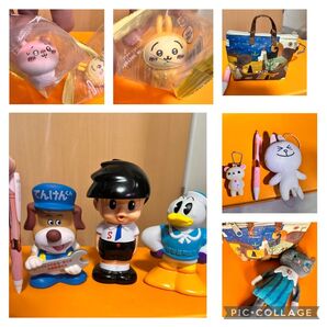 銀行貯金箱 レトロ ちいかわ フィギュア & カルディ & LINEうさぎ キーホルダー など