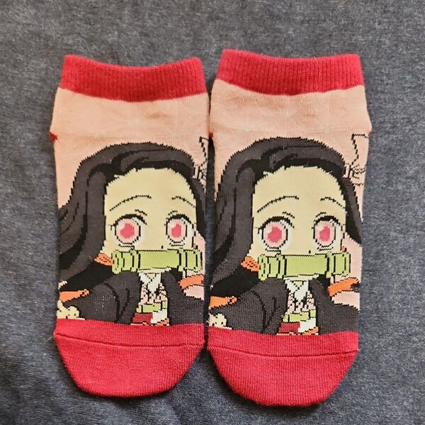 鬼滅の刃 禰豆子 靴下 キャラクター靴下 ソックス19~24㎝
