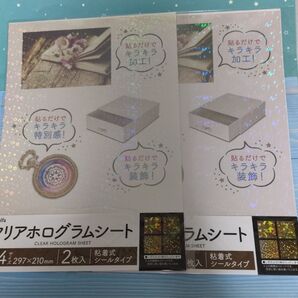 クリアホログラムシート シールタイプ amifa セリア