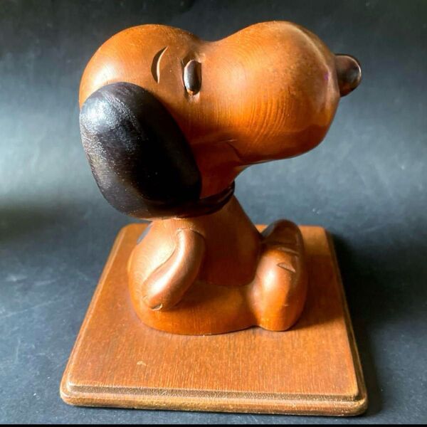 【レア】スヌーピー 木製 フィギュア オブジェ SNOOPY