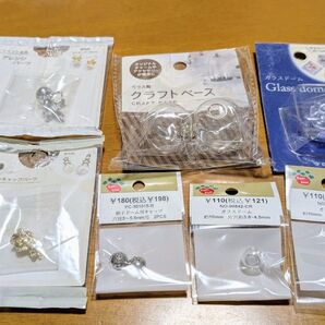 ガラスドーム キャップ ハンドメイド パーツ 手芸材料