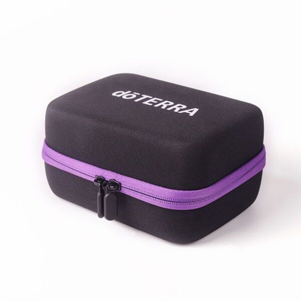 doTERRA 【15ml/10ml/5ml】アロマ エッセンシャルオイル収納ケース 収納バッグ パープル 大容量