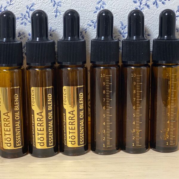 doTERRAスポイトボトル 遮光瓶 10ml 目盛り付き 6本セット アロマ、エッセンシャルオイル用 ドテラ