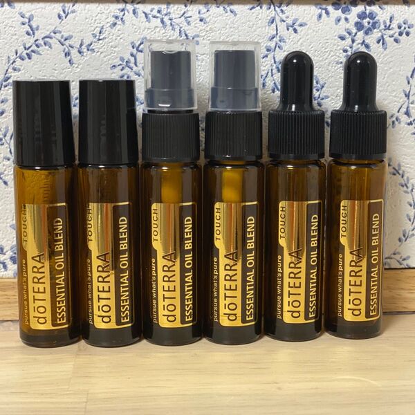 doTERRAエッセンシャルオイル、アロマ詰め替え容器 目盛り付き10ml 6本セット