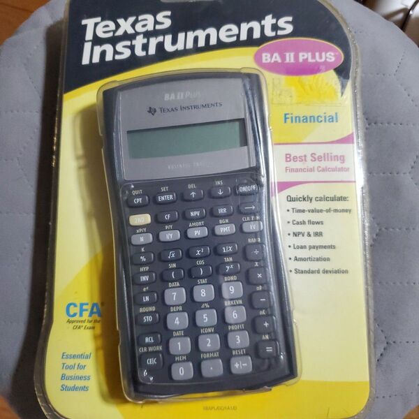 【新品未開封】Texas Instruments BA II Plus 電卓