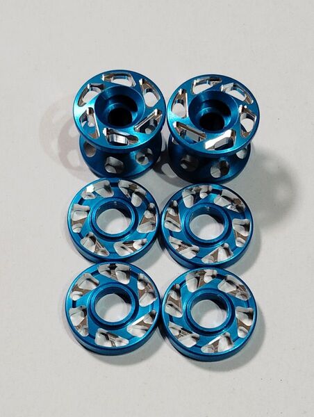 加工ローラー 13mm 13-12 2段 ブルー 青 マシニングローラー CNC 15437 15398 ミニ四駆 SP 軽量化