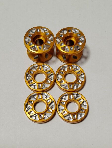 加工ローラー 13mm 13-12 2段 ゴールド 金 マシニングローラー CNC 15437 15398 ミニ四駆 6星SP