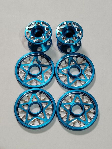 加工ローラー 青 ブルー 19mm 13-12 2段 マシニングローラー CNC 15464 15398 タミヤ ミニ四駆 5星