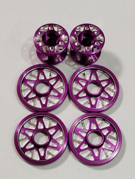 加工ローラー 紫 パープル 19mm 13-12 2段 マシニングローラー CNC 15464 15398 ミニ四駆 6星SP