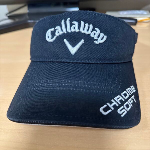 【美品】Callaway サンバイザー ブラック ゴルフ