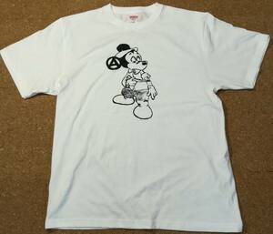 ジャンキーミッキー・ポンプ・プリントTシャツ・白・XL
