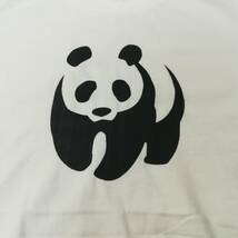パンダ大熊猫・シルエット・プリントTシャツ・白・L_画像1