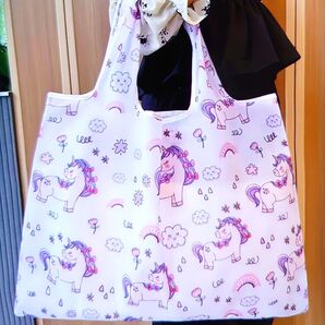 ユニコーン柄 エコバッグ
