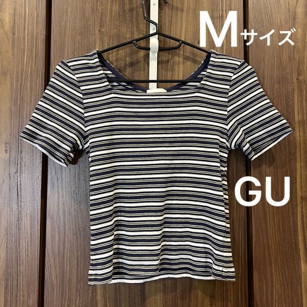 GU クロップドリブtシャツ M