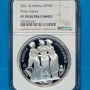 2021 スリーグレイセス 2オンス 2ポンド プルーフ銀貨 NGC PF70UC