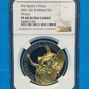 2021 セントヘレナ 勝利の女神 1ポンド プルーフ銀貨 NGC PF68UC