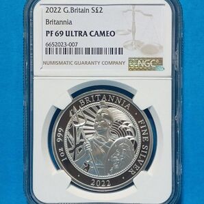 2022 ブリタニア 2ポンド プルーフ銀貨 NGC PF69UC