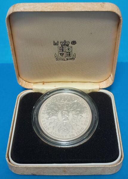 1980 イギリス クイーンマザー 生誕80年記念 25ペンス プルーフ銀貨