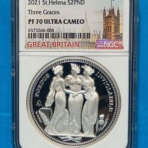 2021 スリーグレイセス 2オンス 2ポンド プルーフ銀貨 NGC PF70UC